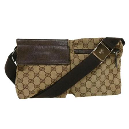 Gucci Vintage, Pre-owned Canvas crossbody-bags Beige, Dames, Maat:ONE Size,leer