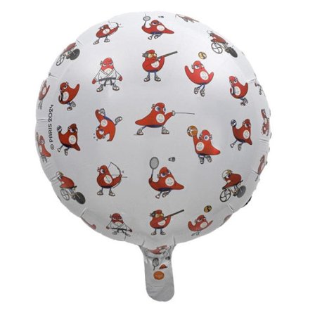 Rund aluminium ballon - Maskot for OL 2024 - Tilfældig model