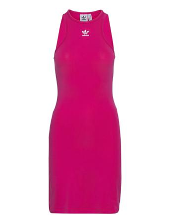Adicolor Essentials Rib Tank Dress W Dresses T-shirt Dresses Vaaleanpunainen Adidas Originals