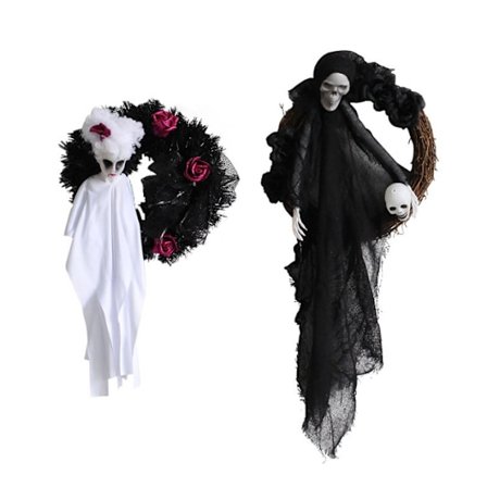 Halloween White Ghost Door Hängande Party Garland