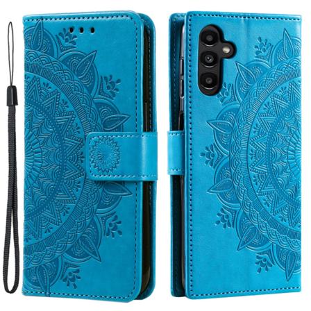SKALO Samsung A15 4G Mandala Flip Cover - Blå Blue