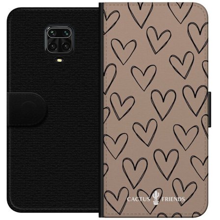 Yhteensopiva Lompakkokotelo Xiaomi Xiaomi Redmi Note 9 Pro Cactus and Friends - Earthy Sketch Hearts