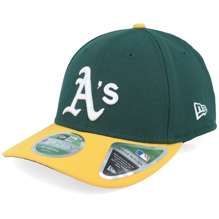 New Era - MLB Green adjustable Czapka Z Daszkiem - Oakland Athletics MLB PR 9FORTY M-Crown Dark Green/Yellow Adjustable @ Hatstore