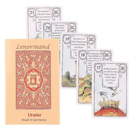 Lenormand Urania Oraklekort Tarot Profeti Spådom Deck Selskabsspil Brætspil Puslespilsspil, Selskabsspil