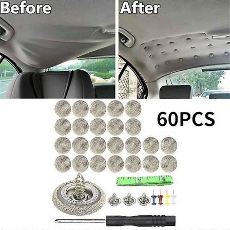 60 stk Universal Bil Takreparasjonsnagler Innertak Reparasjonssett Tak Snap Feste Beige