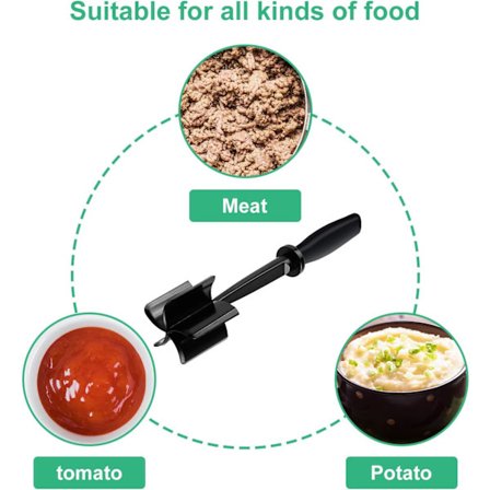 Multifunksjonell kjøttkvern, maling, hakking og blanding for å lage hamburgerkjøtt, malt kalkun og mer, non-stick overflate