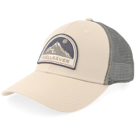Fjällräven - Beige trucker Casquette - Badge Långtradarkeps Fossil Trucker @ Hatstore