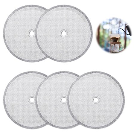 5 st kaffepressfilternät, 4 tums nät Cafetiere pressfilternät, återanvändbart Cafetiere-filternät i rostfritt stål, puckskärm, för 8 koppar/34 oz