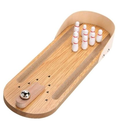 1 st Mini Bowling i Trä för Bord - Förälder & Barn Pussel