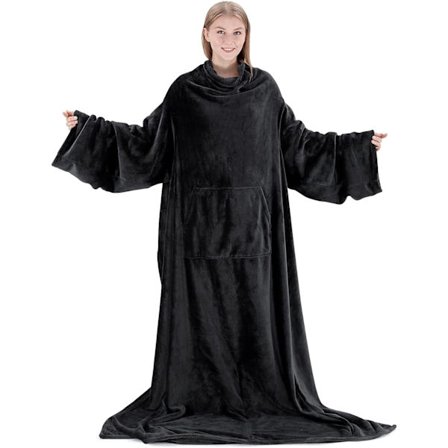 Bærbar pleddgenser, Oversized pleddgenser med hette, ZQKLA