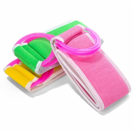 3PCS Ryggstripe Badehåndkle Tykk Dobbeltsidig Rygg Gni Mud Stripe Sterk