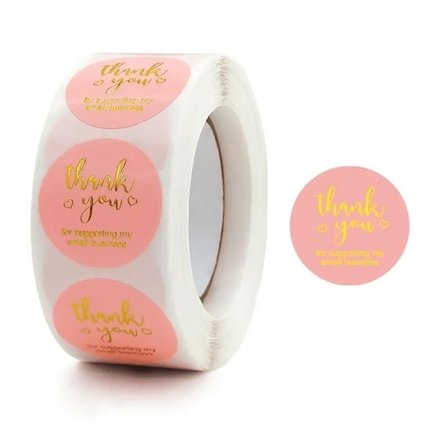 500 st Stickers Klistermärken Självhäftande Etiketter -Thank You
