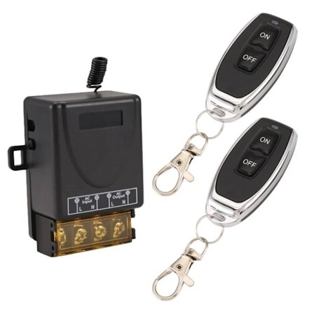 Trådløs fjernbetjeningskontakt AC 220V 30A 1CH 433MHz Relæmodtager + Sender ON/OFF til elektrisk apparatlampe