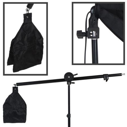Tectake Studiolampa + Softbox Modell 2 Svart