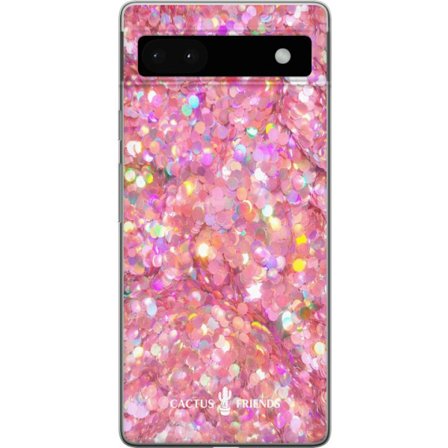 Yhteensopiva Puhelinkuori Google Google Pixel 6a Cactus and Friends – PinkGlitter