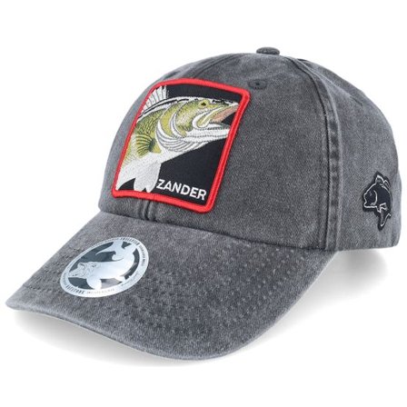 Skillfish - Svart unconstructed Keps - Zander Box Vintage Washed Black Dad Cap @ Hatstore