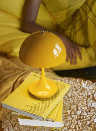 Panthella 160 V3 oppladbar bordlampe opaque - gul