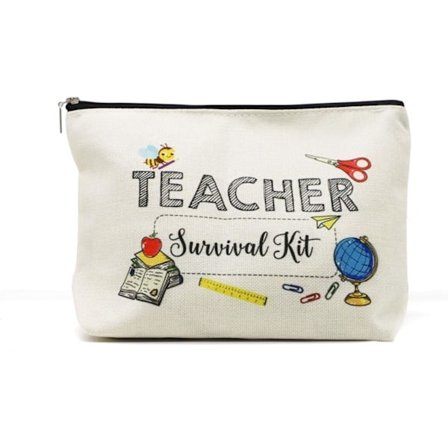 Lærer gave, lærer overlevelsessæt, klasseværelsesartikler, makeup taske, penalhus, førskole, gymnasium, kolleger, fødselsdagsgaver Bi
