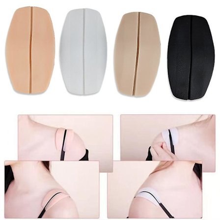 Bh-strop puder, 4 par skulderbeskyttere puder bløde bh-strop holder silikone skulderpuder skridsikre smertelindring skulderpuder