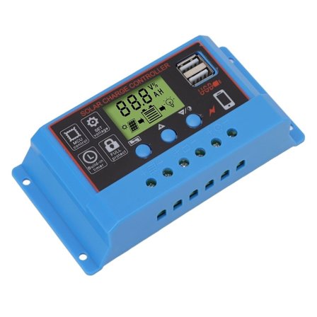 12V 24V solcellelader LCD-skjerm solcellepanel KLB