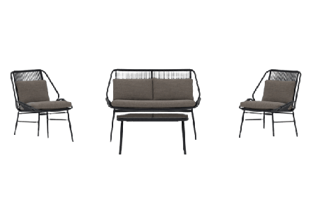 Venture Home Zakynthos Soffgrupp Soffor Unisex Svart ONESIZE