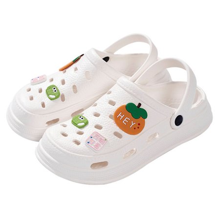 Träsko Barn Tofflor Vit 1 Styck Andningsbara Baby Flick Tofflor