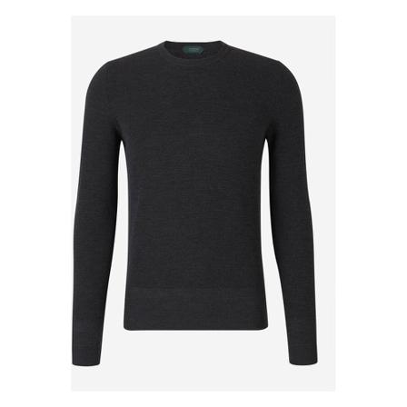 Zanone, Jersey Flex-wool Sweater Zwart, Heren, Maat:L