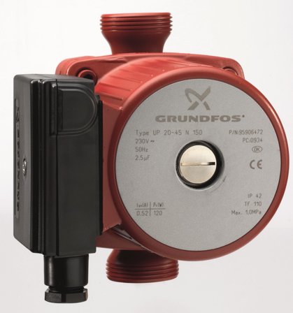 Grundfos UP 20-30 N 150 Tappvarmvattenpump exklusive kopplingar, Vatten