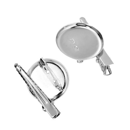 100 KPL Tyhjä levy krokotiilipidikkeellä, rautatarjotin, rintakoru, tee-se-itse-pohja, rintaneulan valmistuskehykset käsityökorujen valmistukseen - 