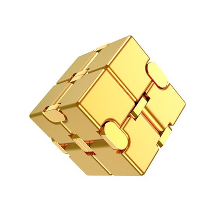 Metal Infinity Cube Anti Stress Aluminium Legering Let Leg Kontor Flip Cube Fidget Legetøj Børn Voksne