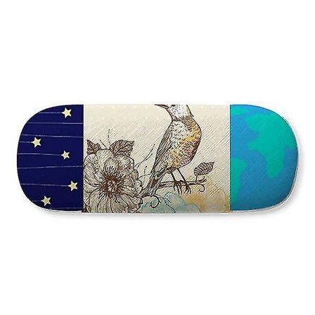 Fargerike blyantfugler Flowes Hard Shell Brilleetui Stjernehimmel