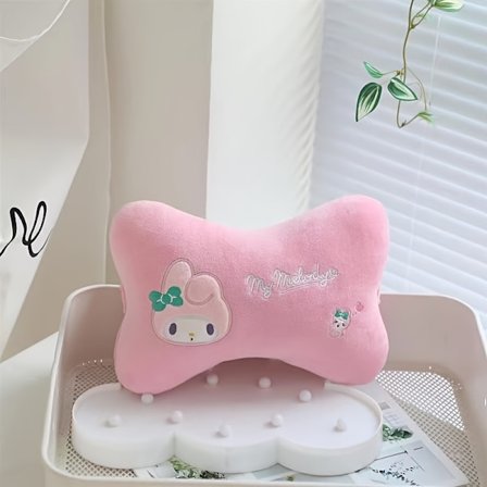 Sanrio Søt Tegneserie Bil Hodestøttepute, Kreativ Komfortabel Nakkepute for Bil