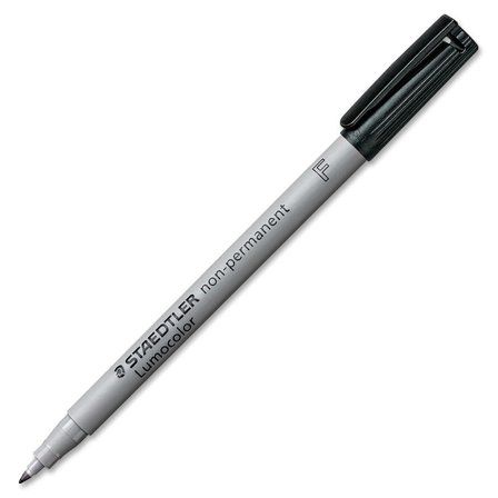 Staedtler Lumocolor OHP Pen Non-Permanent Fine 0.6mm Line Black (Pack 10) - 316-9