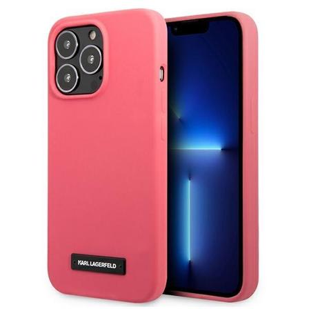 Karl Lagerfeld iPhone 13/13 Pro -kuori Silicone Plaque - Fuchsia