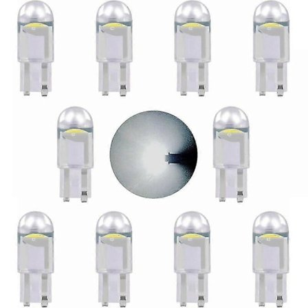 Auton LED-polttimot T10 W5w 12v Kirkas lasikuitu Varoituspolttimo Leveys Erittäin kirkas LED-sivuvilkku, 10 kpl