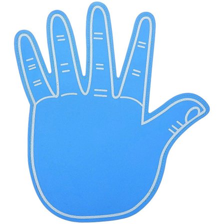 Kæmpe Skum Hånd Fem Skum Finger Cheerleading Skum Fan Finger Skum Hånd Pompom Til Sportsbegivenheder Spil Skolefest Blå