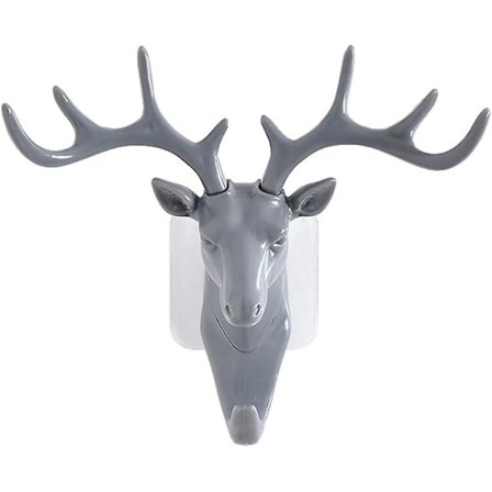 Jakkekroker Hjortehode Gevir Enkelt Veggkrok Vegg Gevir Nøkkelholder Henge Håndkle Nøkkel Frakk Stativ Vintage Stue Bad Rom Hjem Dekorasjon G