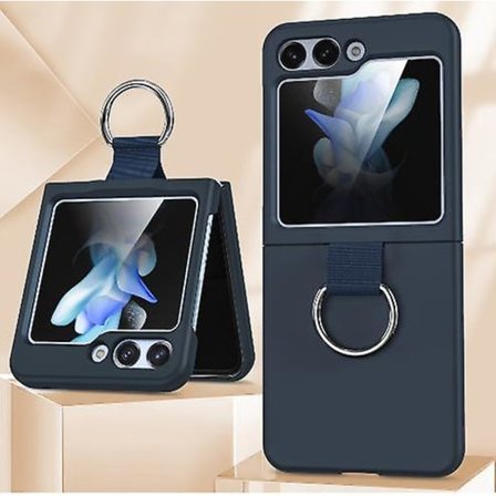 Stötsäkert smalt skyddande TPU- phone case för Samsung Galaxy Z Flip 5 med ringfingerögla