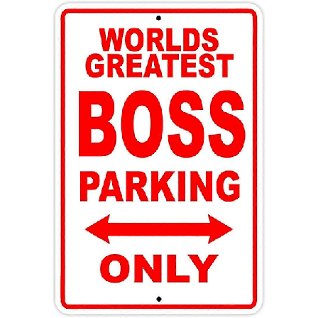 Verdens Bedste Chef Kun Parkering Skilt Gave Væg Nyhed Aluminium 30x45 cm