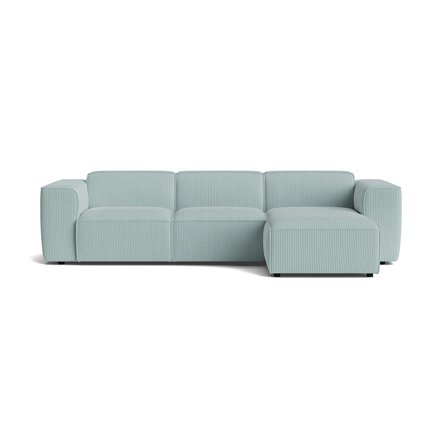 Aura Chaiselong Sofa, Vendbar - Lincoln Pastel Blå - 303x165x73cm - Sofa, Chaiselong - Stor, rummelig og komfortabel sofa med vendbar chaiselong
