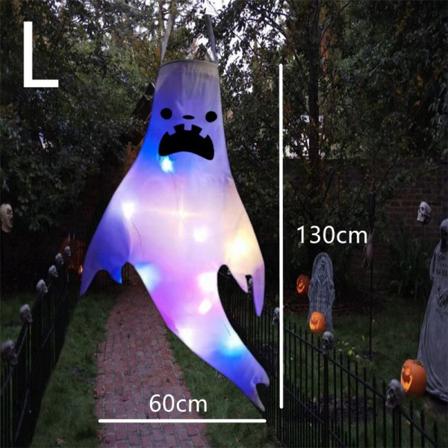 Stor størrelse LED Halloween Utendørs Lys Batteri Strøm Skjelett Ghost Skrekk Grimase Glødende Fest Rekvisitter