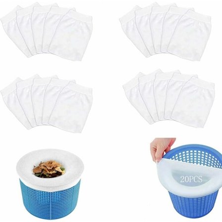 Svømmebasseng Skimmer Filter, 20 stk Svømmebasseng Skimmer Sokker, Po