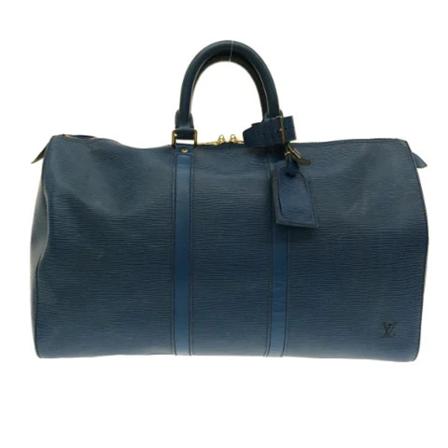 Louis Vuitton Vintage Pre-owned Leather travel-Väska blå, Dam Vintage Väskor, Dam, Storlek: ONE SIZE
