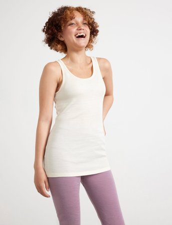 Lindex Camisole Merino Schoolkids - White - 128