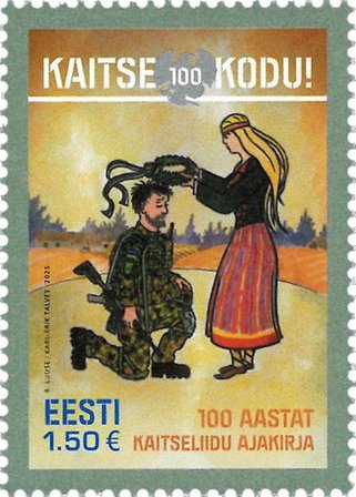 "Estland - Magasinet"Kaitse Kodul" 100 år - Postfrisk frimærke"