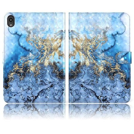 Lenovo Tab P11 stilig lærveske med mønster - Blue Milky Way