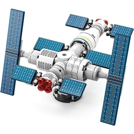Romskipssatellittleker Romkapsel for gutter Barn Gaveidé Romstasjon Rakettutskytning for barn-96 deler-Kompatibel med andre byggeklossleker