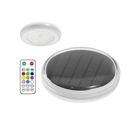 Flydende solcellepoollamper, farverig lampe med 9 lysskift og 3 tidsindstillinger