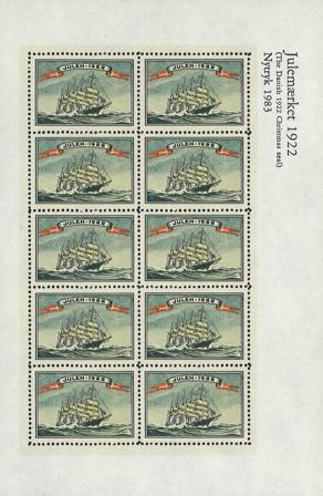 Danmark 1983 - Julemærkeark 1922 - Nytryk - Postfrisk
