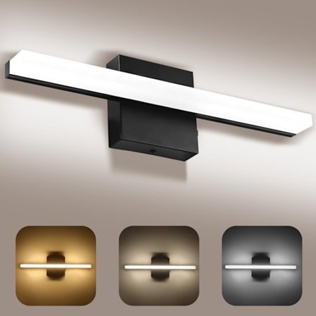 Badeværelsesspejllys - 40 cm, 3000-6000K, med farvetemperaturkontrol, LED-badeværelseslys